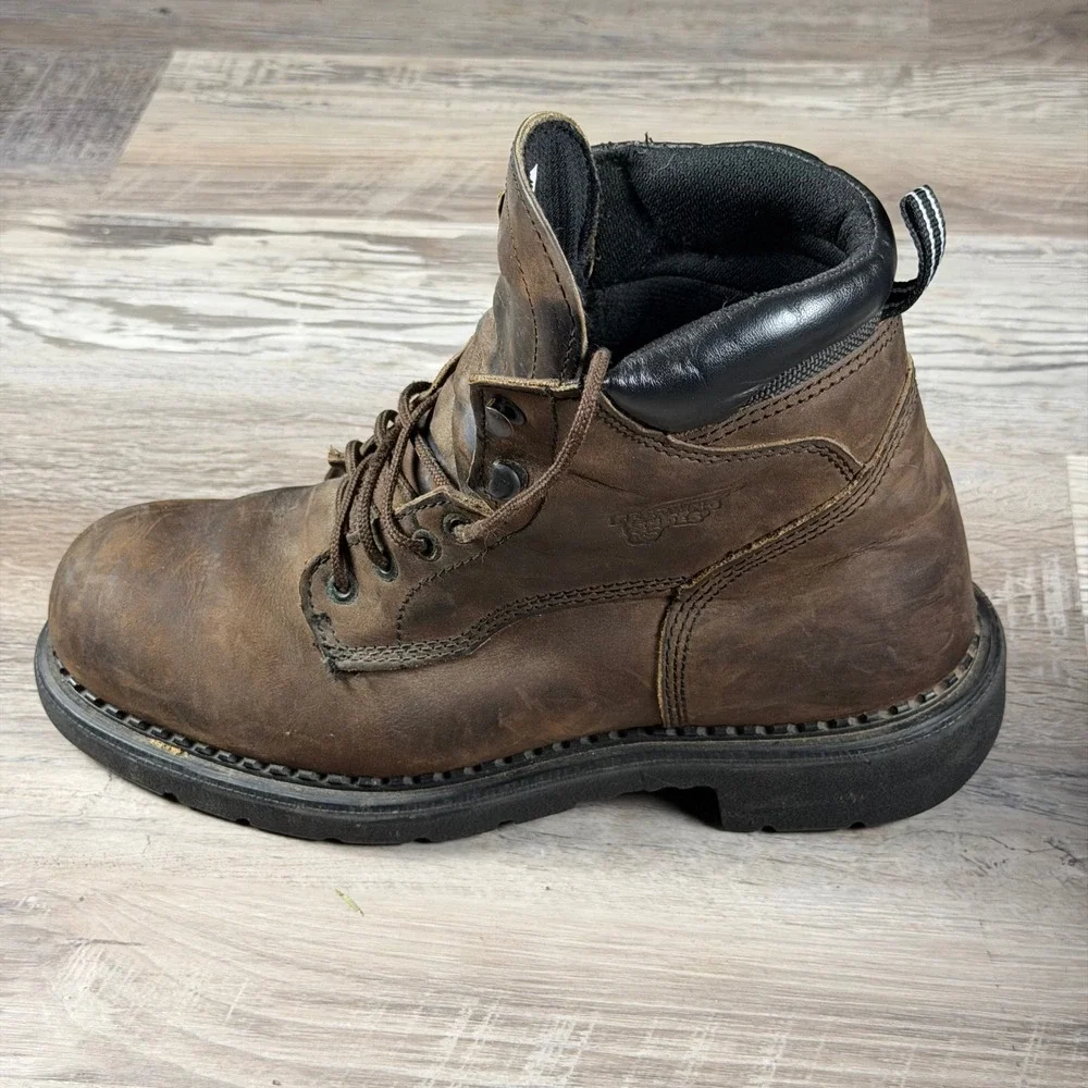 Red Wing 1206 Mens 8.5 E2 Brown Leather Waterproof Insulated EH Work Boots USA